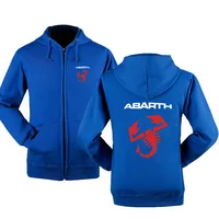New Fashion Abarth Car Logo Sweatshirt Hoodies Men Hoody Spring Autumn Fleece Cotton Zipper Jacket HipHop Harajuku Male Clothing 2