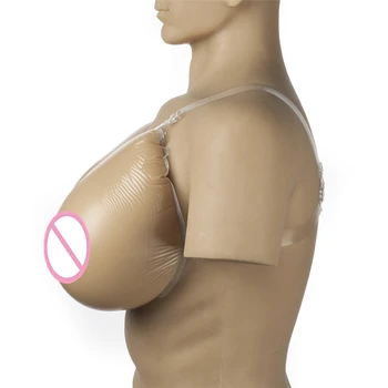 

Shemale Breast Forms 4100g/pair Strap-On Realistic Fake Breasts Transsexual Artificial Silicone Boobs Crossdressing Men Tits
