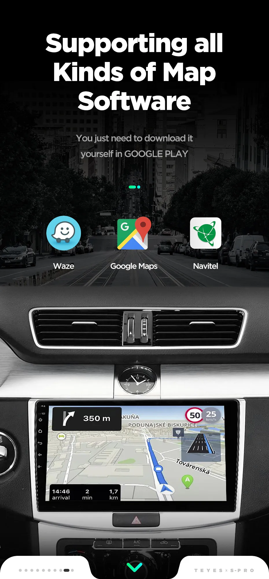 Best TEYES SPRO For Volkswagen Passat 7 B7 2010 2011 2012 2013 2014 2015 Car Radio Multimedia Video Player Navigation GPS Android 8.1 22