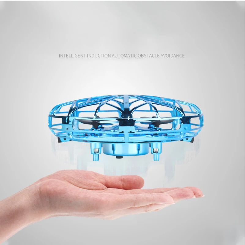 

New ABS Electric Suspension Induction UFO Flying Hovering Floating Flight Electric UFO with LED Light Outdoor Toys For Boys Gift