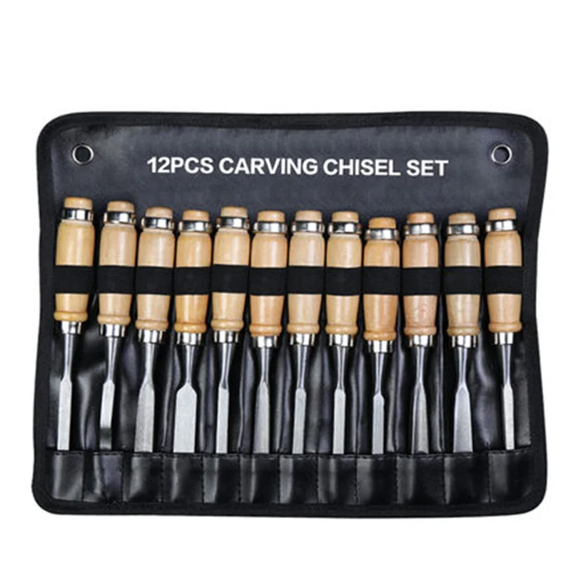 

12pcs/set Carving knife Wood Carving Chisel Set DIY engraving cutter for Woodworking crafts Basic Woodcut craft Hand Tools