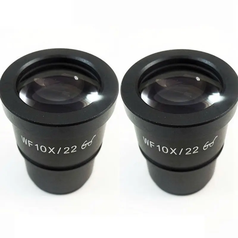 

2PCS Wide Field WF10X Field of View 22 mm High Eye Point Microscope Eyepiece with Mounting Size 30.5 mm for Stereo Microscope