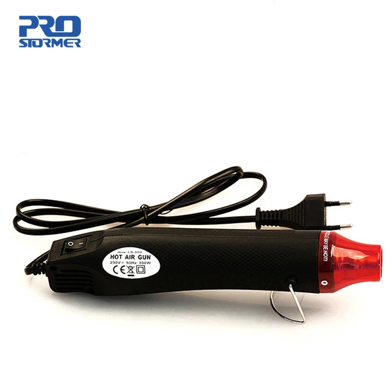 

PROSTORMER 220V 300W Hot Air Temperature Gun DIY Using Heat Gun With Supporting Seat Shrink Electric Power Tool EU Plug AT2189