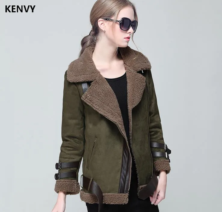 Manteau Marque Mince noir Suède army Mode camel Femmes Gamme Court Vintage De Haut Beige Green Épais Luxe vFqwvr