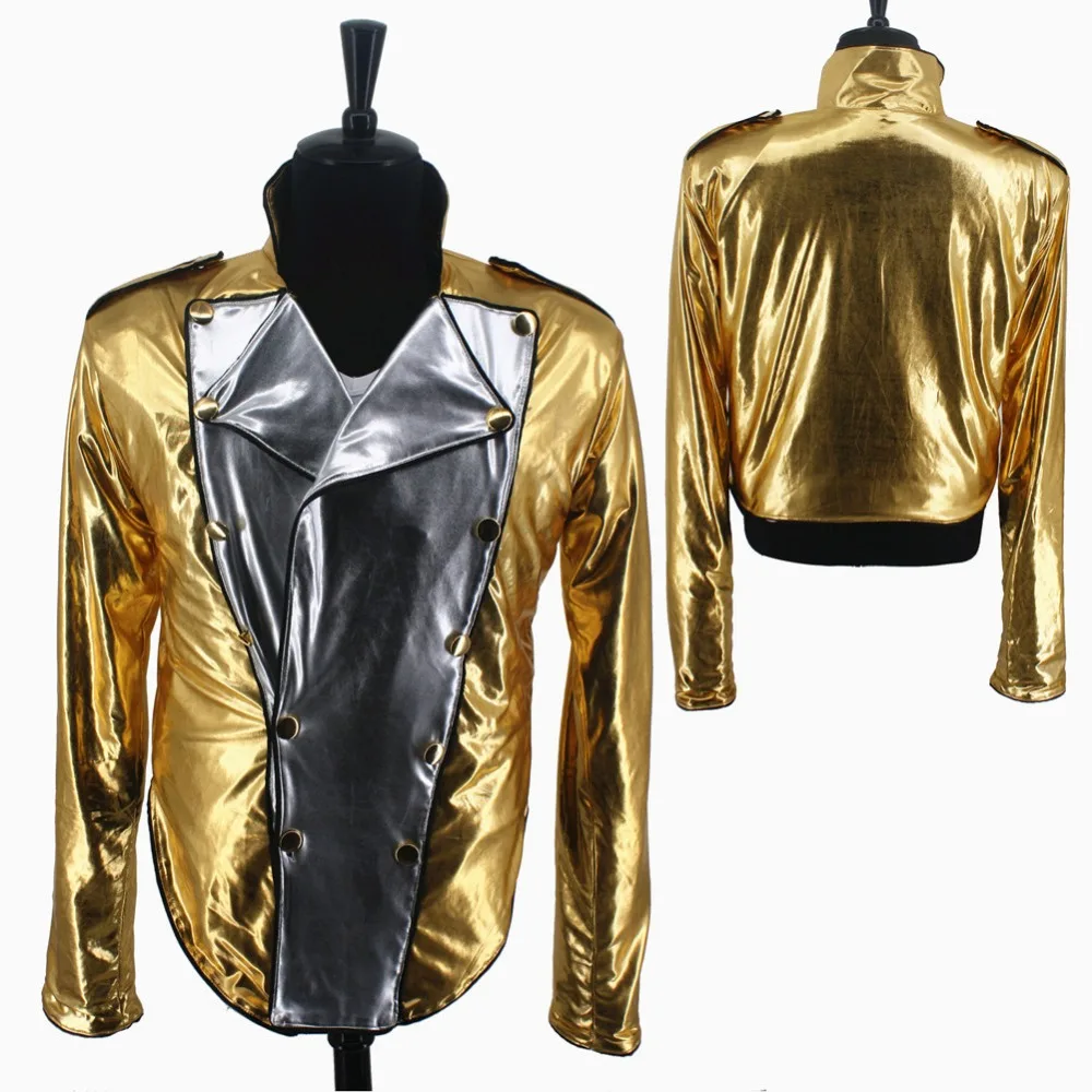 Mens Michael Jackson History World Tour  Golden Outfit Jacket & Pants MJ Costume 