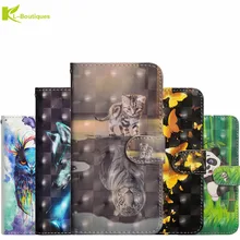 

Huawei P9 Lite Mini Etui Cases 3D Flip Leather sFor Fundas Huawei P9Lite Mini Shockproof Cover Cartoon Panda Wallet Stand Case