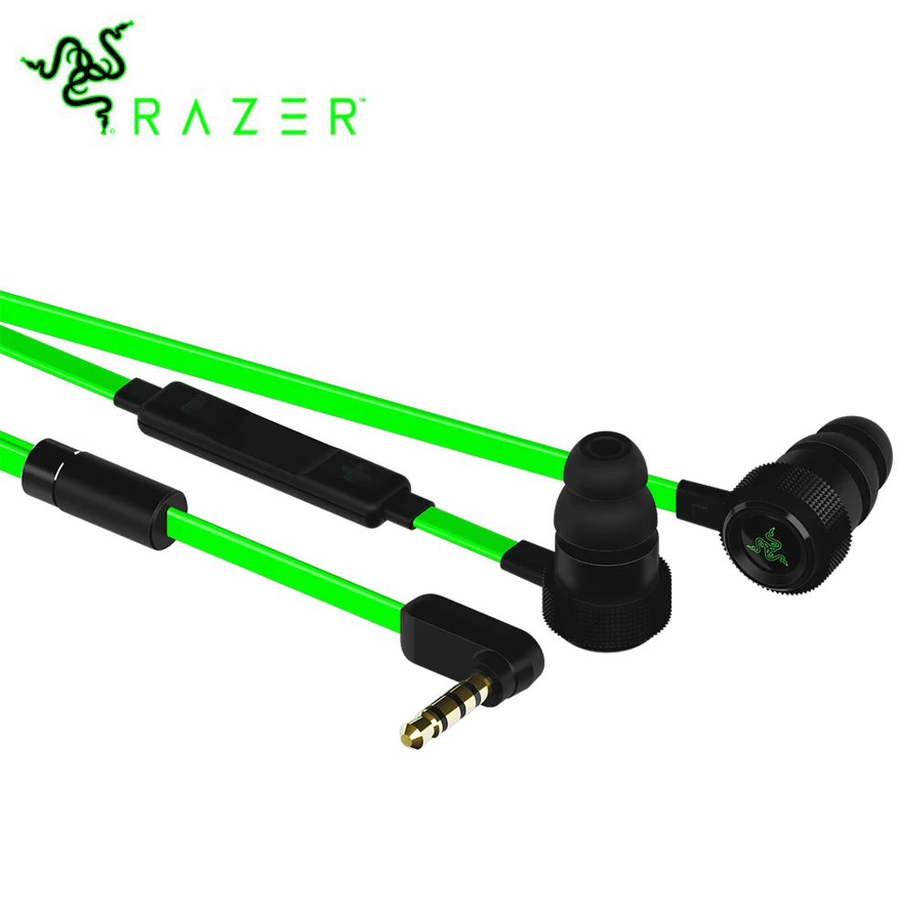 

Razer Hammerhead Pro V2 Earphone Flat Style Cables with 3.5mm Jack and Volume Controls with Mic for Mobile Gaming Earphones