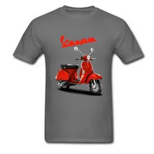 Футболка на заказ, модная мужская футболка, мужская женская футболка с принтом Vespa, мотоциклетная Повседневная мужская футболка, Camisetas Masculinas