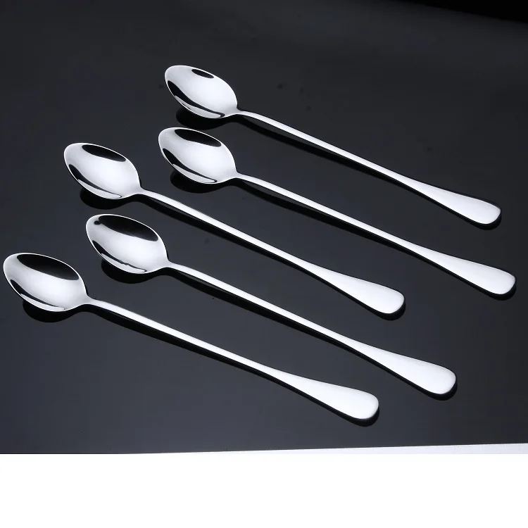 1pc Stainless Steel Ice Cream Spoon Tea Spoon Dessert Cake Sugar Spoon