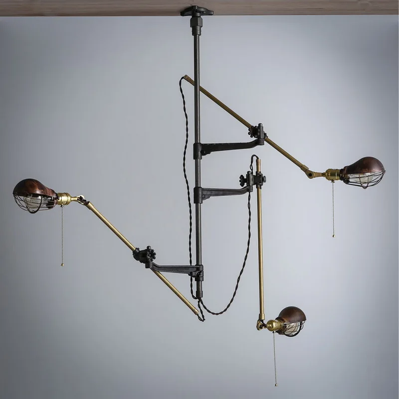 

Loft Creative Retro Restaurant Pendant Light Concise Living Room Bedroom Hanging Light Cafe Bar Decoration Light With Led Bulbs