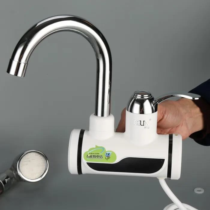 

LED Temperature Digital Display Bath tap Kitchen faucets Tankless hot Water Heater Electric Heating faucet with CE