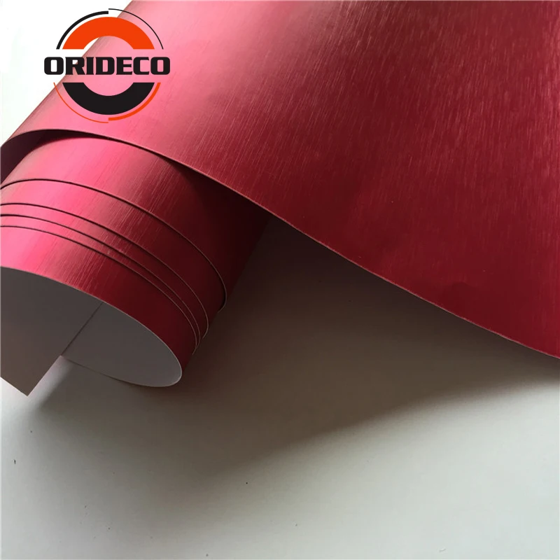 red brushed metallic chrome vinyl car wraps