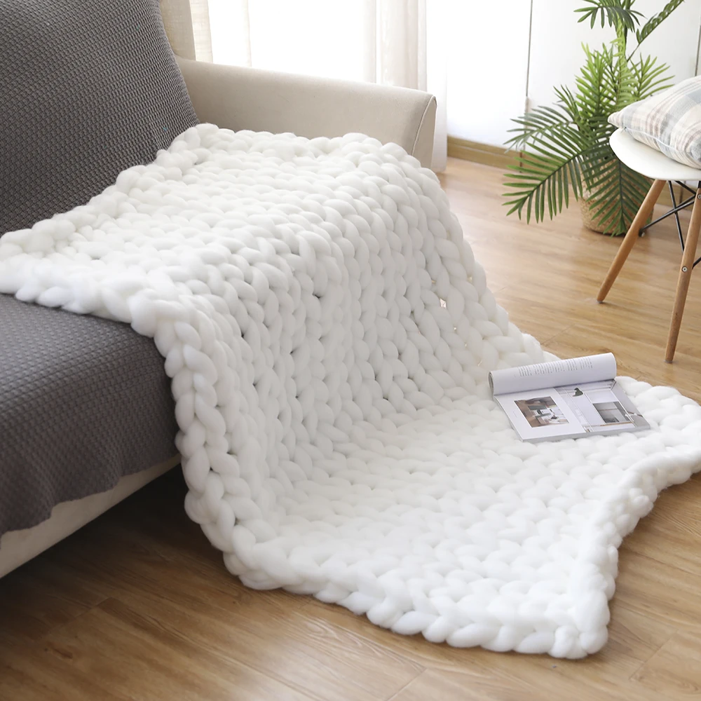 Массивное вязаное одеяло, трикотажное одеяло, гигантское вязаное одеяло, одеяло для дивана, кровати, декоративное постельное белье, s