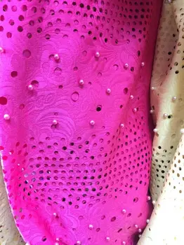 

Laser Cut Lace Fashion Laser Cutting Jacquard Fabric African Embroidery Lace Fabric For Party Origin tulle Lace Material TS586