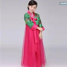 Новинка года ханбок девочка Детский ханбок костюм национального меньшинства Корейская танцевальная одежда