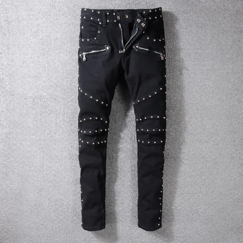 Metal Rock Punk Rivet Spike Pants