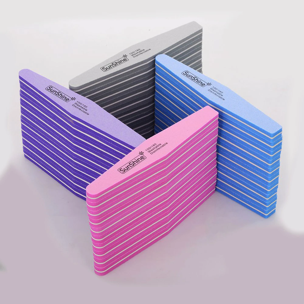 

Sunshine 3000pcs Professional Nail Art Colorful Diamond Elastic Foam 100/180 Grit Sanding Art Manicure Nail Buffer files Tools
