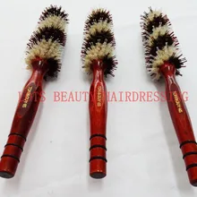 Фон с изображением коричневой деревянной с щетиной(Стоматологическая полировальная щетка) Профессиональный анти-статический круглый c для прямых и вьющихся волос 3 набор размеров T-92