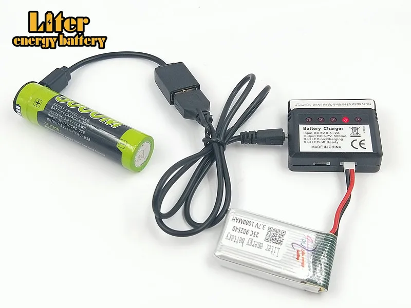 1000mAh 3,7 V 902540 25c LiPo батарея+ USB зарядное устройство для SYMA X5C X5 X5SW x5hw x5hc RC Дрон Квадрокоптер запасные части батареи