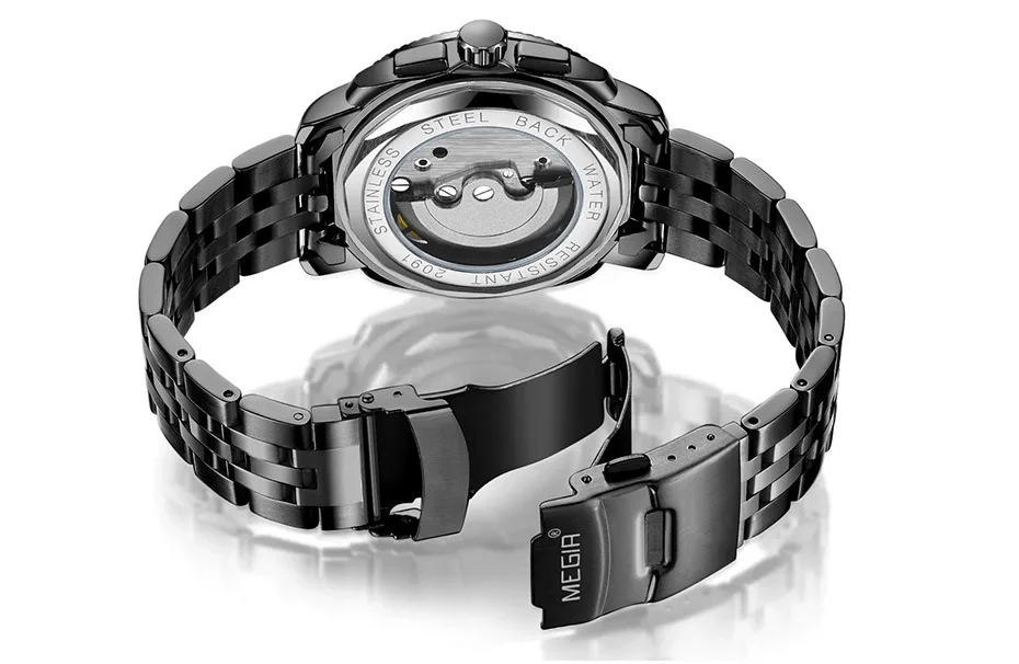 MEGIR мужские Декоративные механические часы Водонепроницаемый Открытый Топ Брендовые Часы мужские Relojes Hombre
