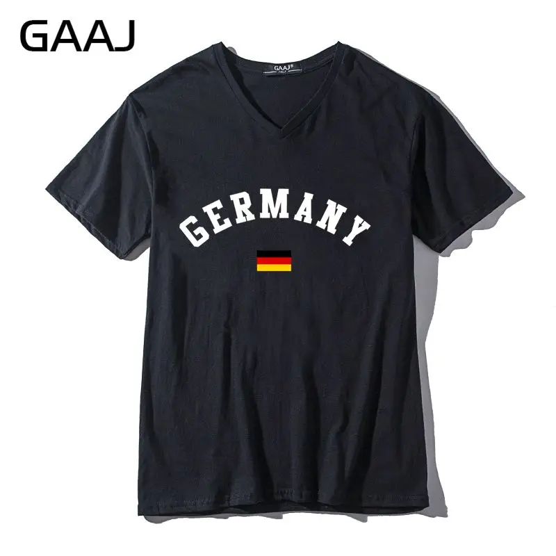 Germany Flag Men & Women Unisex T Shirts Streetwear V Neck T shirt