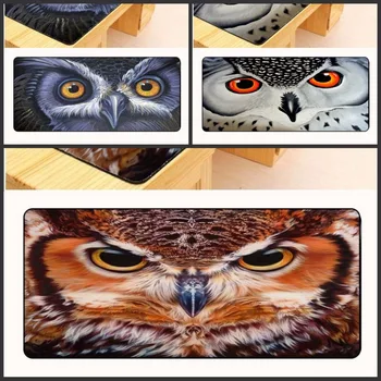 

Yuzuoan Large Overlock Owl Face Eyes Animal Mouse Pad to Mouse Notbook computer Best Seller padmouse gamer to laptop keyboard