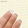 Chzimade-etiquetas autoadhesivas para álbum de recortes estampado, pegatinas de números redondos blancos, 5 hojas, 1-102 ► Foto 3/6