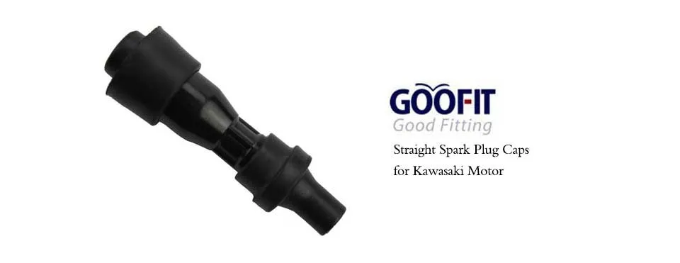 GOOFIT прямые свечи зажигания Крышки для Kawasaki, моторные H058-027