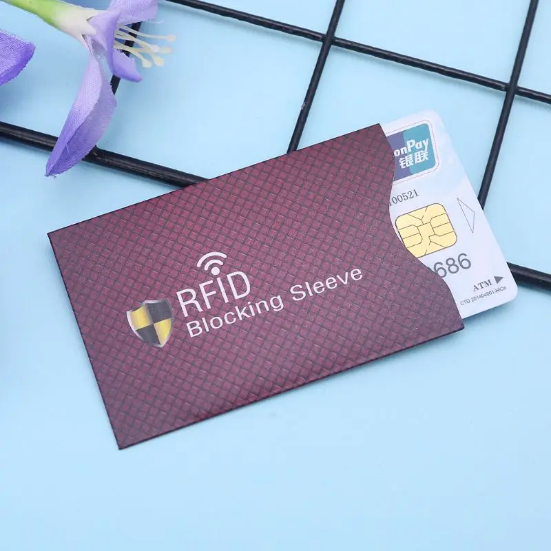 1 шт. Противоугонный чехол для RFID кредитных карт, защитный чехол, новинка 5,8x8,8 см