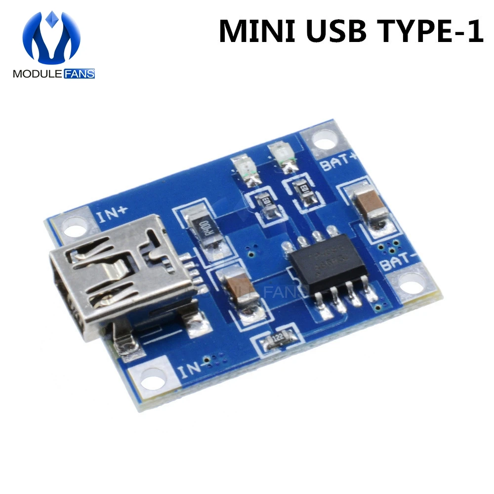 TP4056 Type c/Micro/Mini USB 5 В 1A 18650 литиевая батарея модуль зарядного устройства зарядная - Фото №1