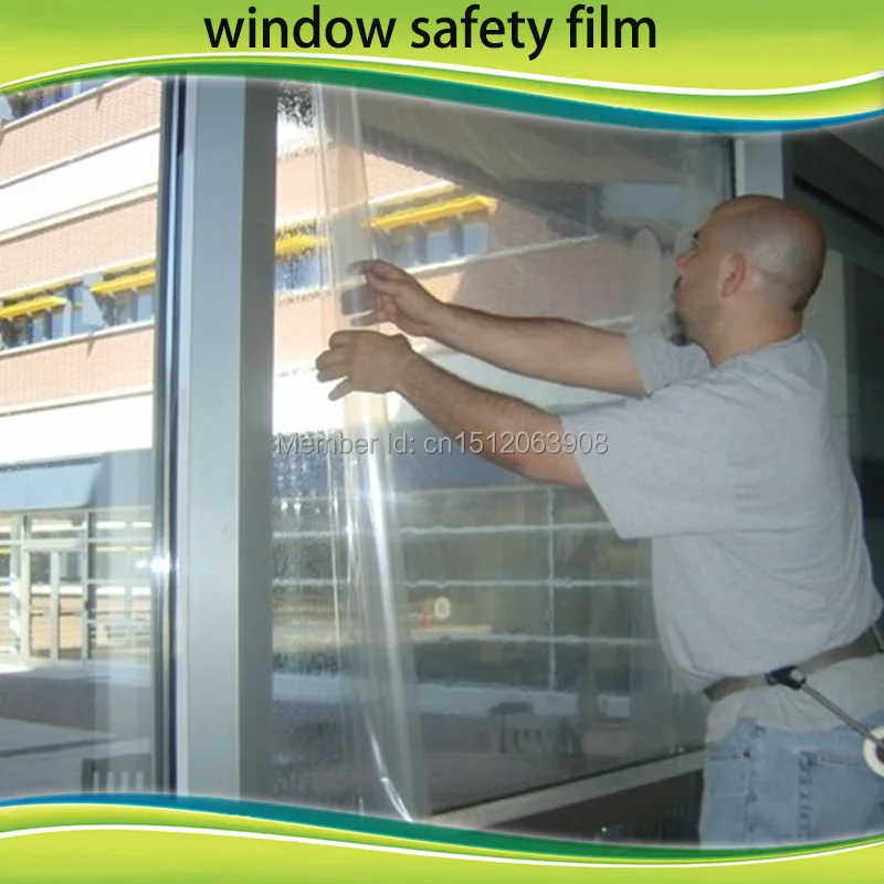 4 мил Защитная пленка для окна 60 &quotx 33&quot футов рулон дома офиса|clear window film|window security