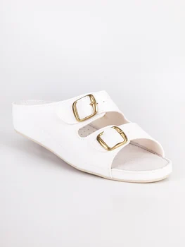 

LINA Slippers with adjustable straps-White