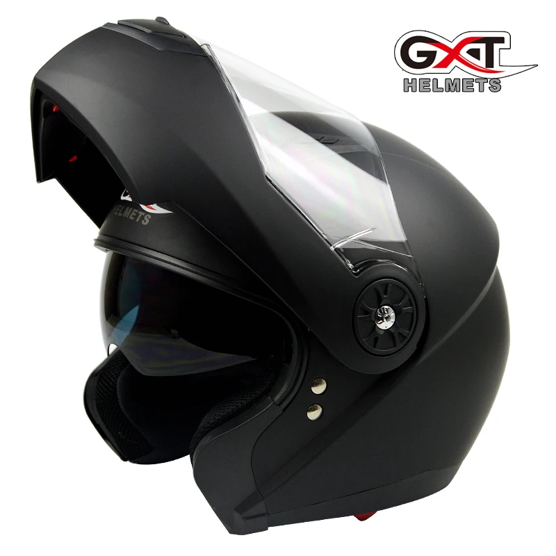 Otorcross Мода Флип Мото шлем солнцезащитный козырек защитные двойные линзы мотоциклетный шлем Сертифицированный мотоциклетный шлем GXT 370
