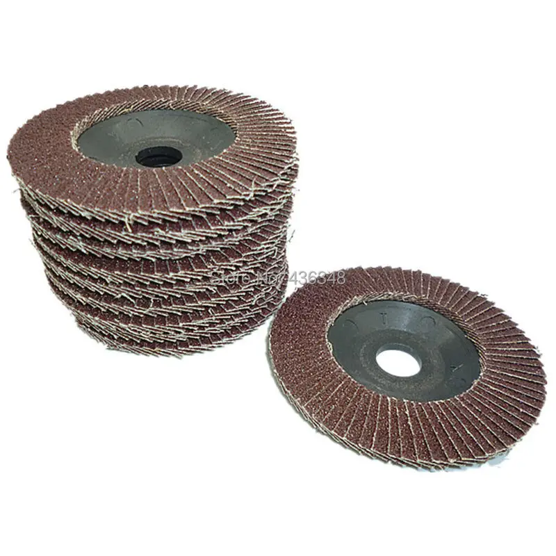 10pcs 100x3x16mm Quick Change Sanding Flap Disc Grinding Wheel For Grit Angle Grinder Wholesale