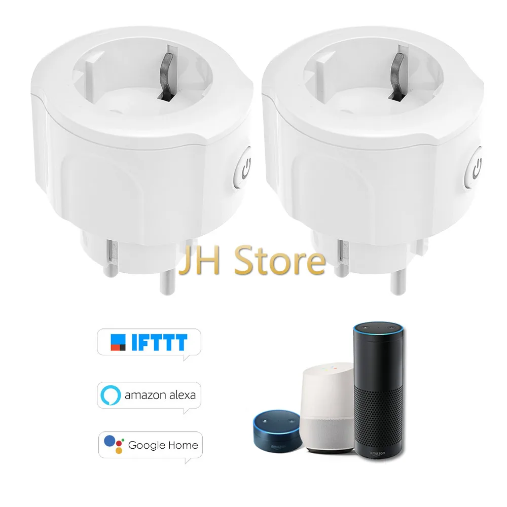 Wifi Smart Socket Plug APP Smart Remote Control Timing Function Voice Control EU Plug Type E for Amazon Alexa Google Home IFTTT - Цвет: 2 PCS