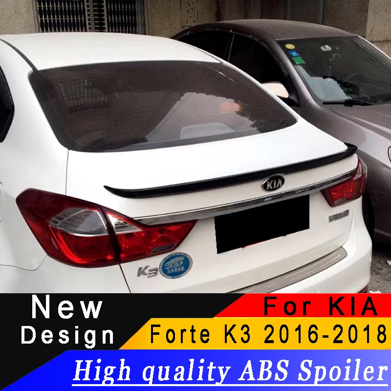Спойлер для Kia Forte K3 2016 2017 2018 высококачественный задний спойлер из АБС-пластика