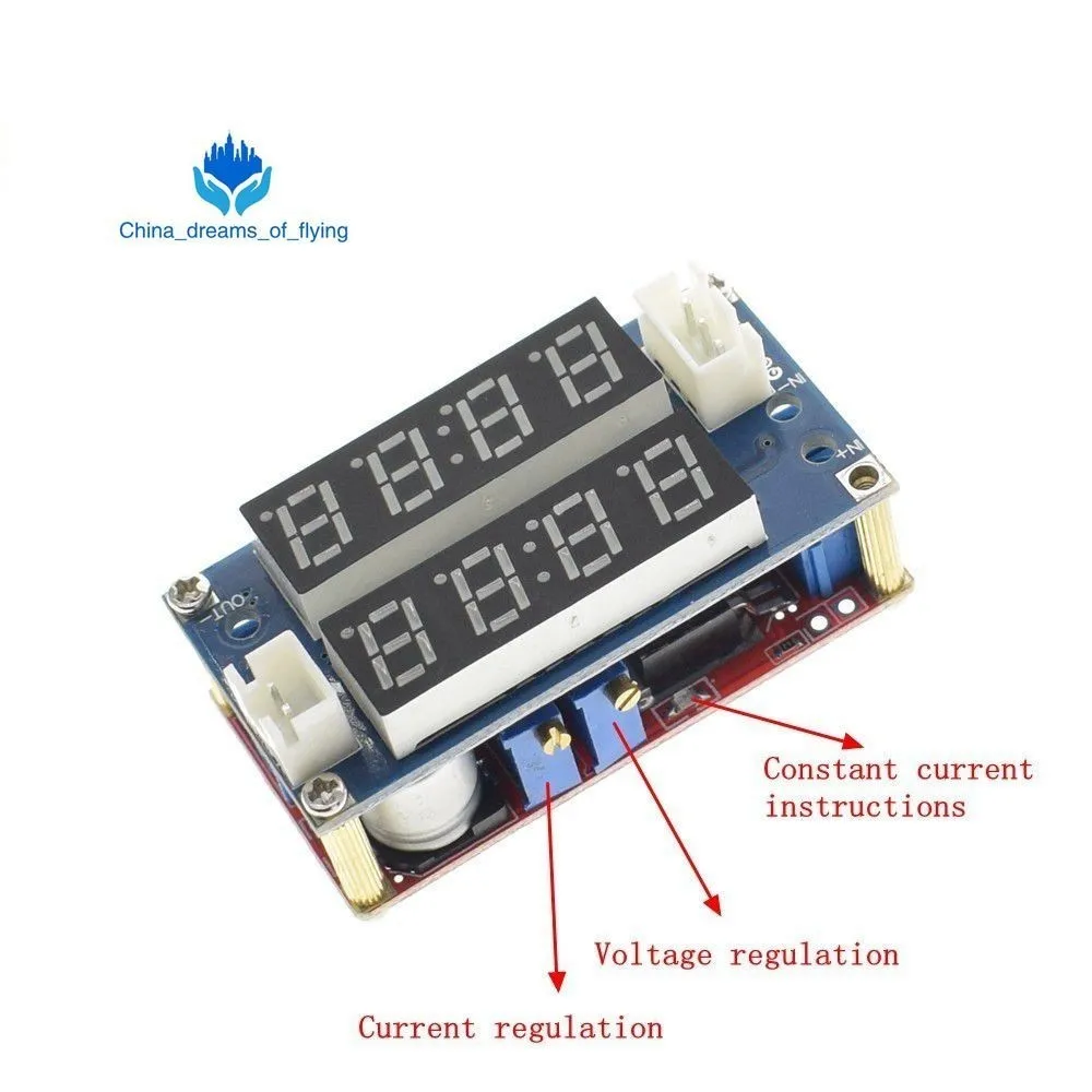 

XL4015 5A Adjustable Power CC/CV Step-down Charge Module LED Driver Voltmeter Ammeter Constant current constant voltage