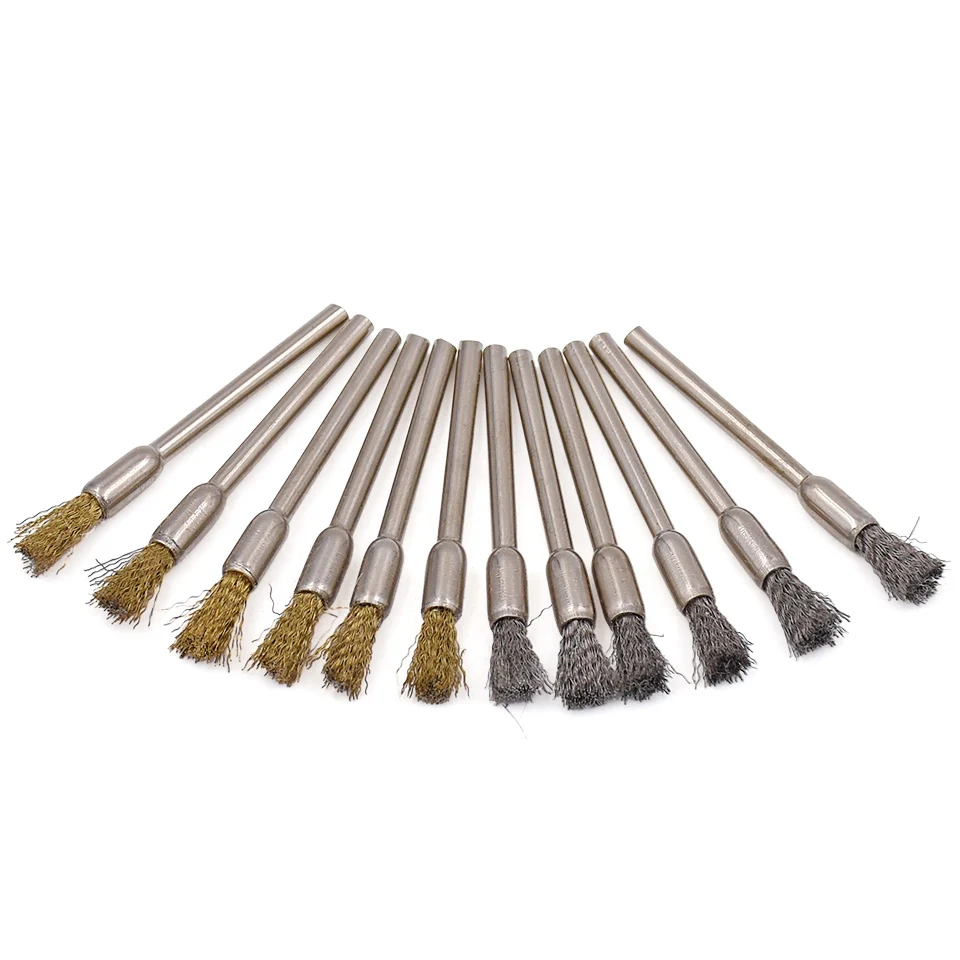 Buy 100pcs Brass Steel Wire Wheel Brushes Die Grinder