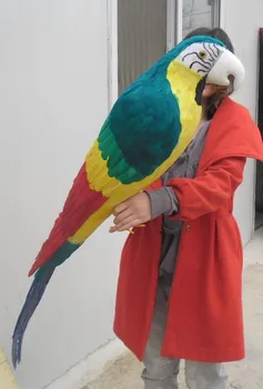 

foam&feathers parrot bird huge 120cm colourful feathers parrot bird model prop.garden,party decoration gift w0750