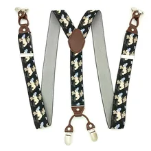 Европа и Америка Популярные 3,5*115 см шестизажимные печатные полосатые подтяжки FY18081710