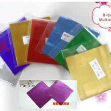 8 см* 8 см разноцветная Красочная обертка из алюминиевой фольги, печатная Оловянная ФОЛЬГА ЛИСТ, еда шоколад конфеты алюминиевая фольга бумага