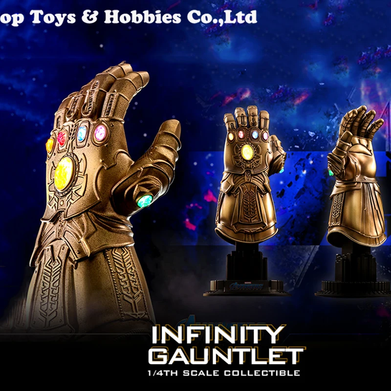Оригинальные брендовые новые горячие игрушки ACS007 1/4 Мстители: Endgame Infinity Gauntlet светодиодный свет куклы " фигурка