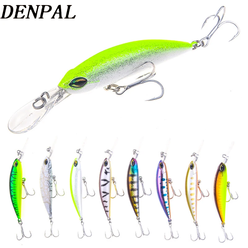 

8 Colors Long Lip Minnow Fishing Lure 100mm 14.5g Aritificial Wobblers Crankbait Hard Plastic Baits 3D Eyes Randomly sent color