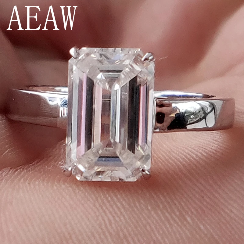 3 Carat ct 7x11mm DF Grade Emerald Cut Engagement&Wedding Moissanite
