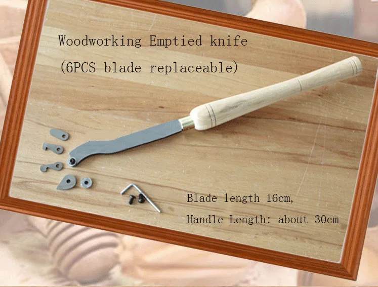 

High speed steel woodworking Emptied knife(6PCS blade head replaceable),tools for carving wood