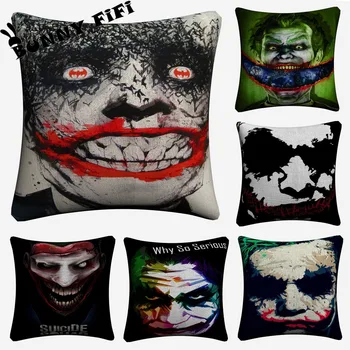 

Joker Decorative Pillow Covers For Sofa Home Decor Linen Cushion Case 45x45cm Throw Pillow Cases