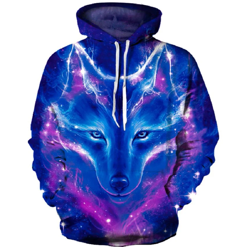 

Brand New Wolf Hoodie Sweatshirt Homme 3D Lion Print Mens Hoodies Thin Autumn Winter Casual Anime Hoodie Men Jacket Outwear Coat