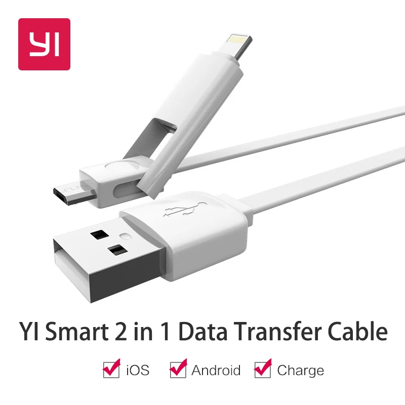 

YI Smart 2 in 1 Data Transfer Cable Lightning and Micro-USB Charge