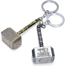 Infinity War Avengers 3 Marvel Thor Hammer Mjolnir Keychain Toys Silver Metal Thor Odinson Hammer Keyring Key Chain Kids Toys hot the avengers 3 infinity war thor axe hammer keychain thor stormbreaker key chain for movie fans car keyring jewelry
