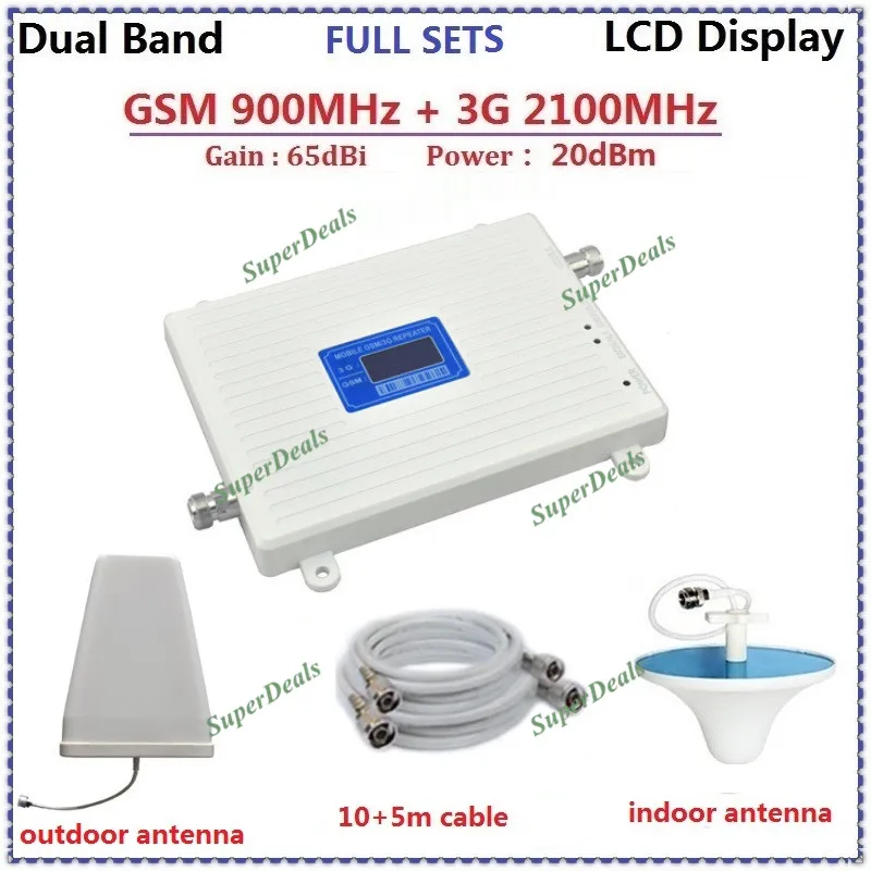 

Newest Dual Band GSM 900+3G 2100mhz Mobile Cell Phone Signal Repeater GSM 3G Repetidor Antenna Cellular Signal Booster Amplifier